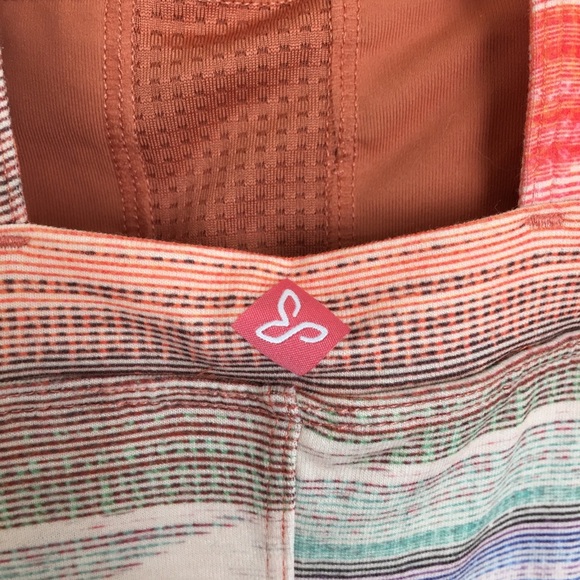 PrAna Cantine Halter Dress Orange Blue Strip Women’s Size M Active Mini Dress - Picture 12 of 15